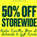 The Body Shop 50% off Sep 2026