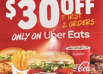 Hungry Jacks $30 off Uber Eats