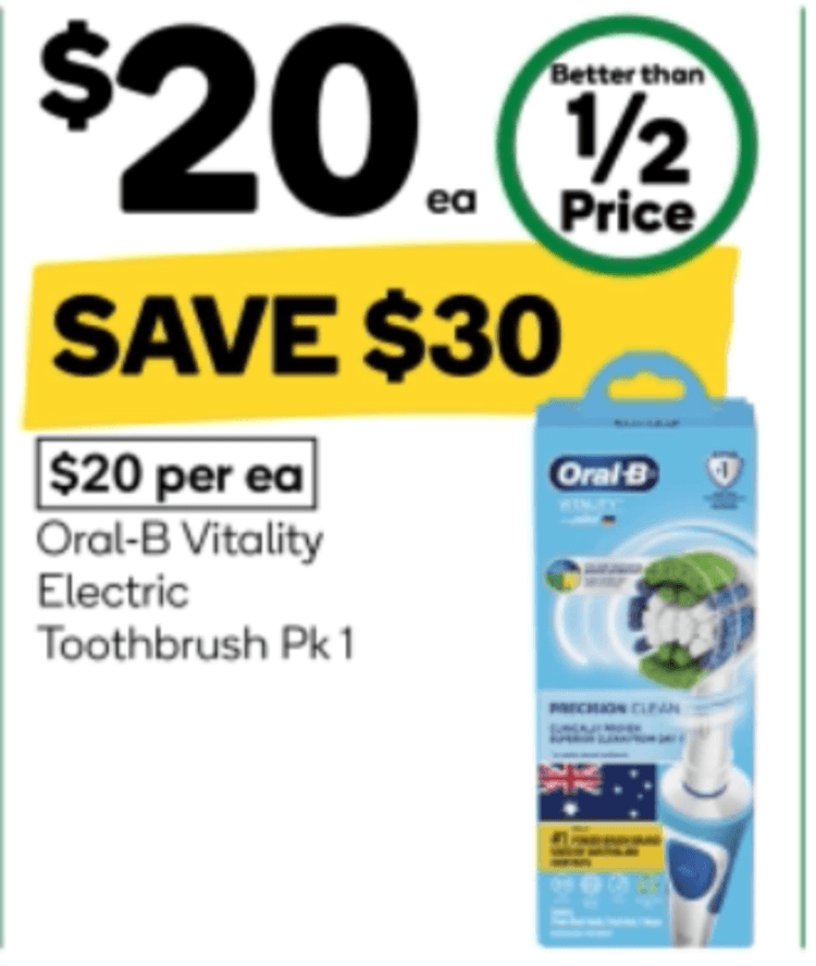 Woolworths $20 Oral-B Vitality