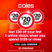 Coles $20 off coupon
