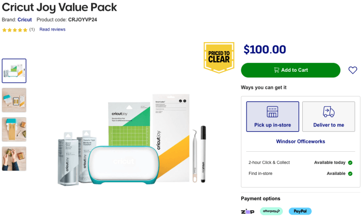 Cricut Joy Value Pack $100