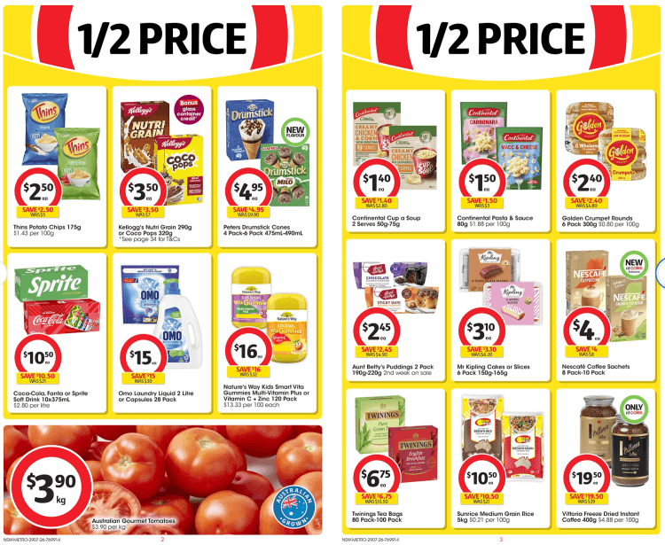 Coles Weekly Half Price Specials 29 July 2026