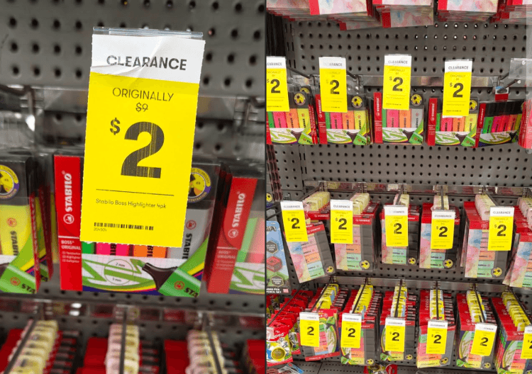 Big W $2 Stabilo Boss Highlighters