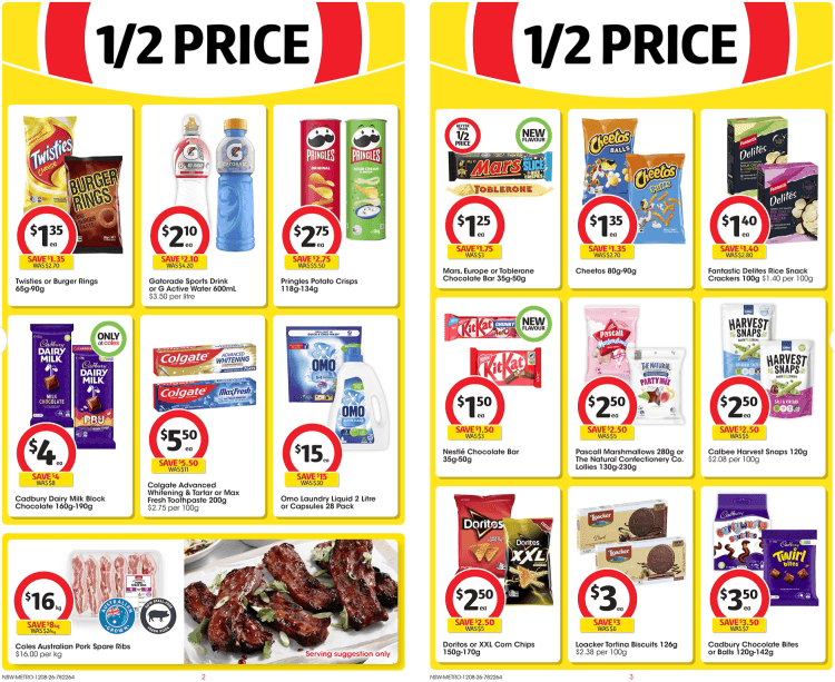 Coles Weekly Half Price Specials 12 August 2026