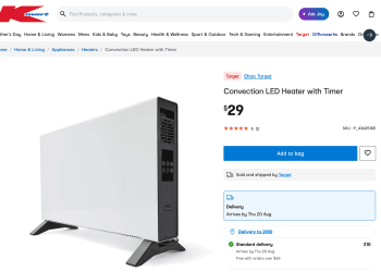 Anko Convection Heater 2400w $29