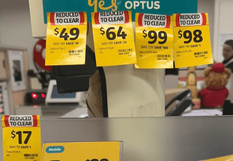 Optus Coles X Tap 3 $49