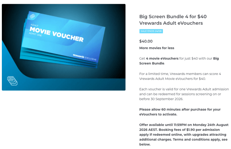 Village Cinemas 4 for $40
