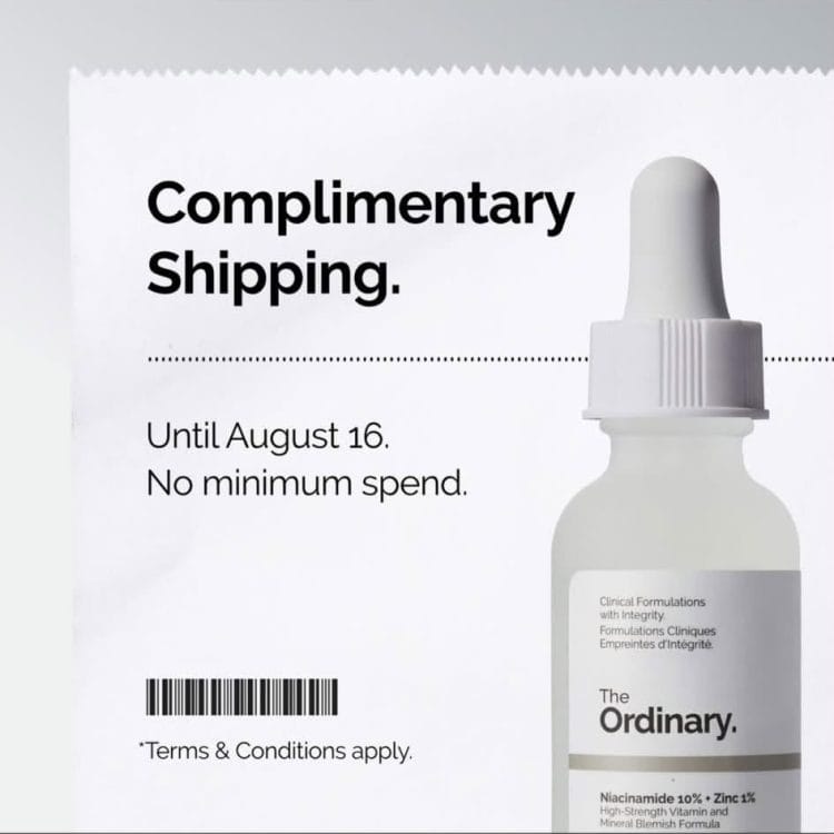 The Ordinary Free Shipping