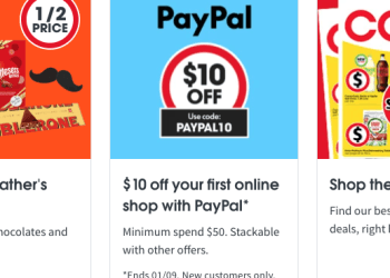 Coles PayPal Coupon code