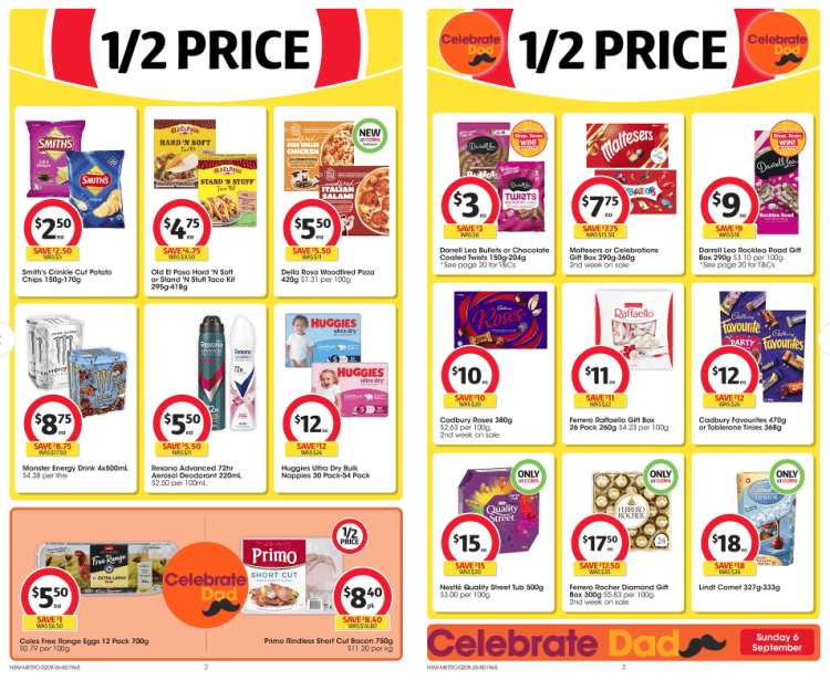 Coles Weekly Half Price Specials 2 September 2026