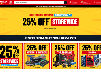Supercheap Auto 25% off storewide 5 September 2026