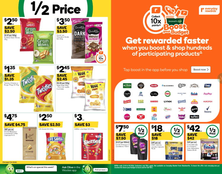Woolworths Weekly Half Price Specials 9 September 2026