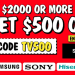 JB Hi-Fi $500 off TV coupon