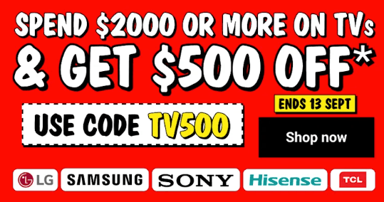 JB Hi-Fi $500 off TV coupon