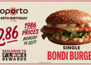 Oporto: $2.86 Bondi Burger (14 September 2026)