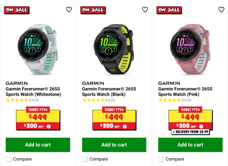 JB HI-Fi Garmin Forerunner 265S