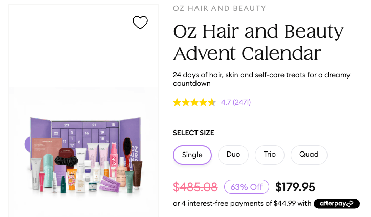 Oz Hair and Beauty Advent Calendar 2026