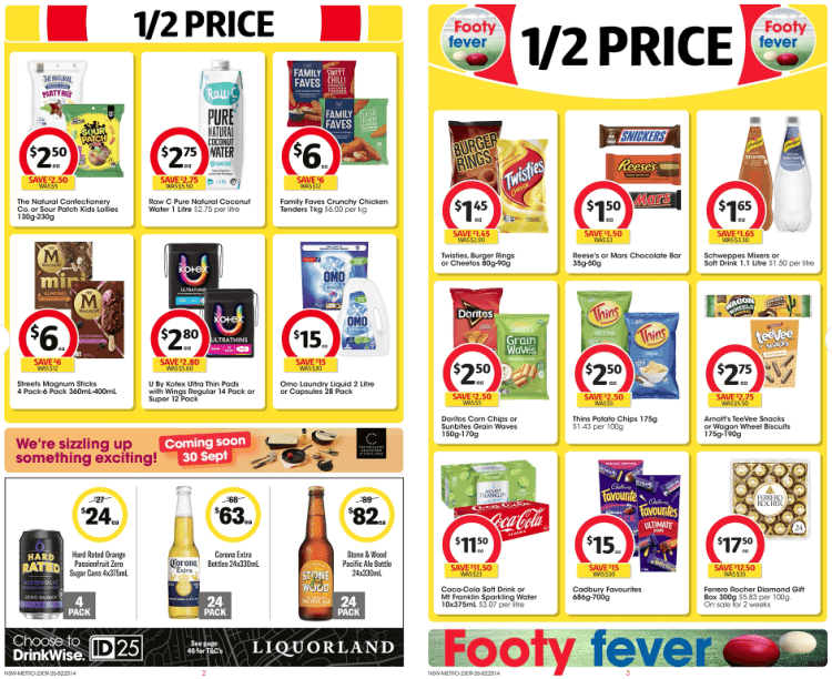 Coles Weekly Half Price Specials 23 September 2026