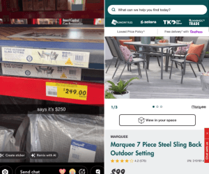 Bunnings Marquee 7 Piece Outdoor Set $99