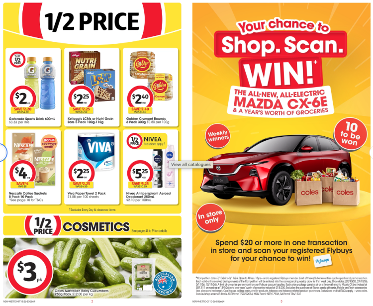 Coles Weekly Half Price Specials 7 October 2026