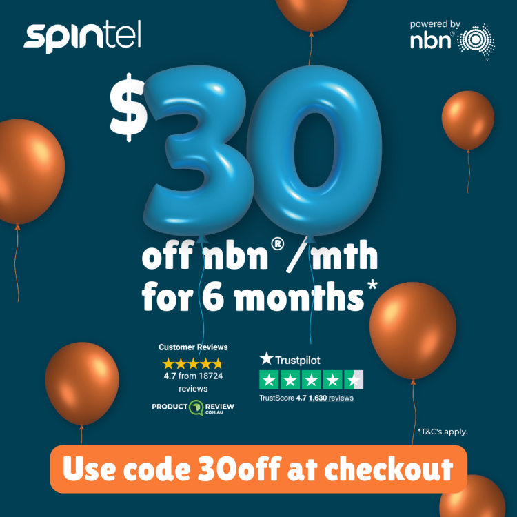 SpinTel: $30 off NBN fibre plans per month for 6 months
