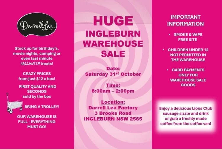 Darrell Lea Ingleburn Warehouse Sale