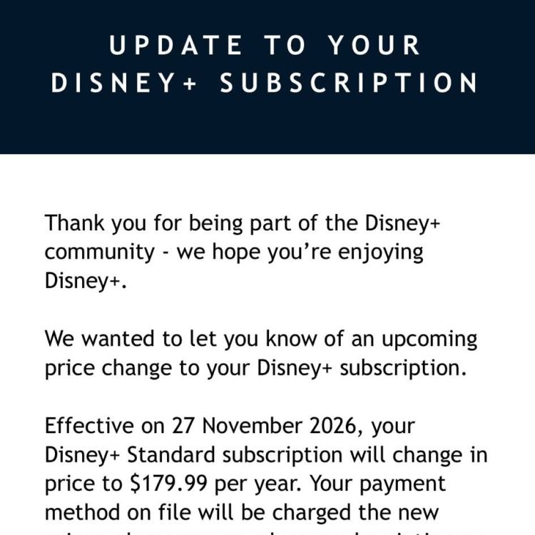Disney+ Price Increase 2026