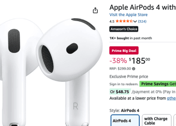 Amazon AirPods 4 ANC Amazon $185