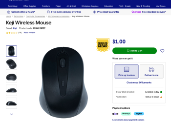 $1 Mouse Officeworks