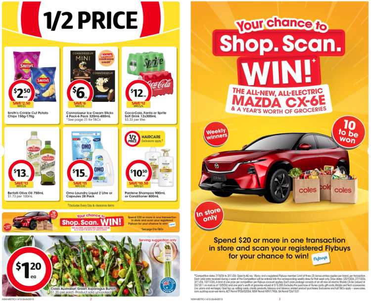 Coles Weekly Half Price Specials 14 October 2026