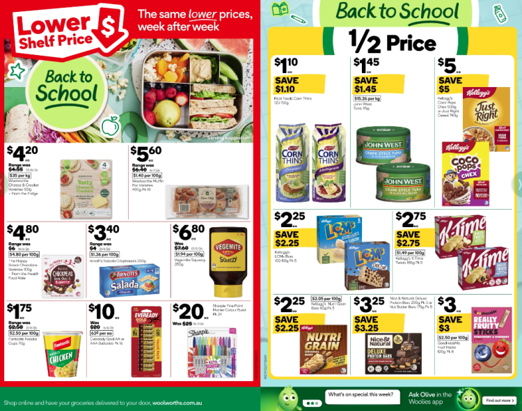 Woolworths Weekly Half Price Specials 14 October 2026