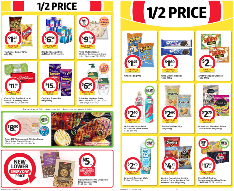 Coles Weekly Half Price Specials 21 October 2026