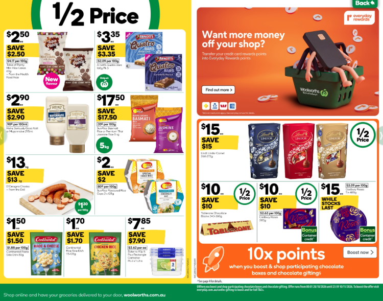 Woolworths Weekly Half Price Specials 28 October 2026